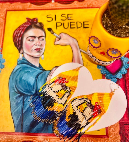 Frida "Si se puede" Dangle Earrings