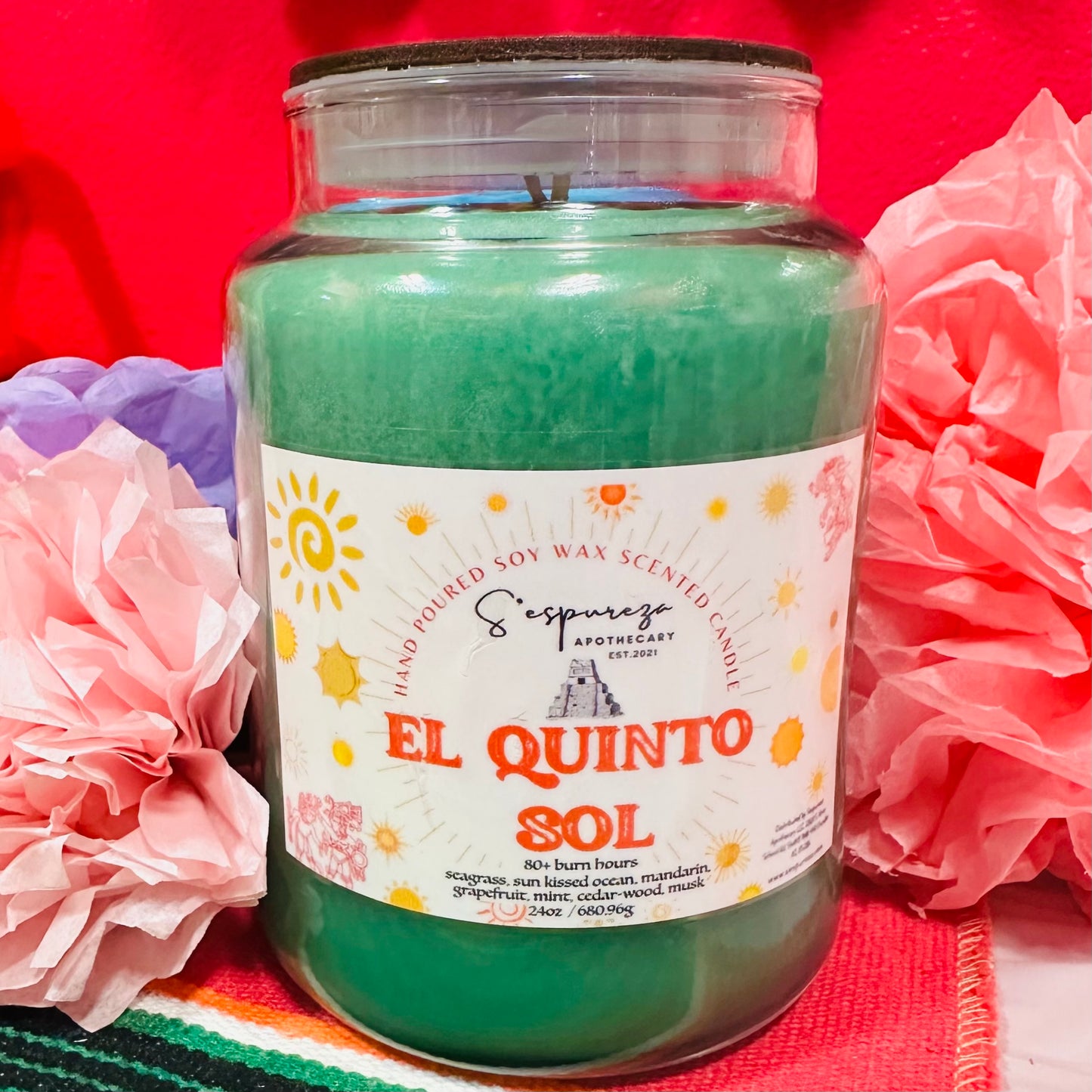 'El Quinto Sol' Intentional Candle